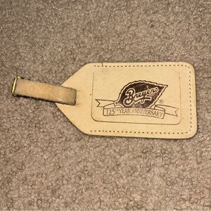 Collectible 1991 Breyers Ice Cream 125th Anniversary Promo Leather Luggage Tag